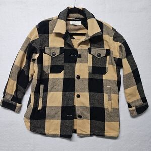 Lucky Brand Buffalo Plaid Flannel Shirt Shacket XS